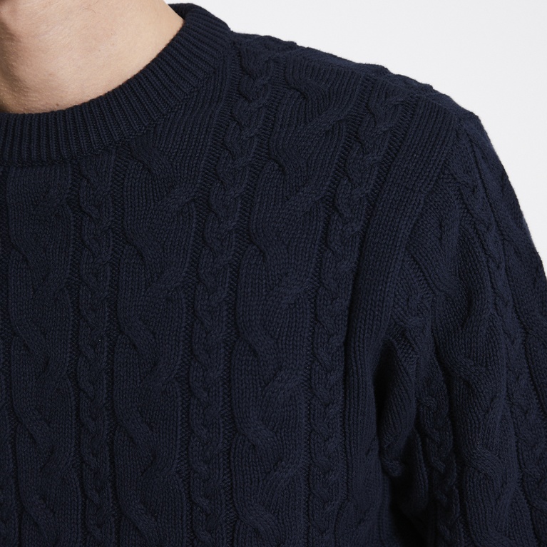 Cable-knit sweater "Tage" Navy 5